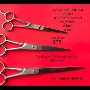 3 pr of ICE STAINLESS STEEL SHEARS NEW IN STOCK